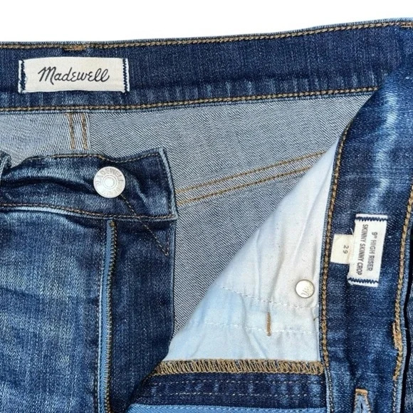 Madewell 9" High-Riser Skinny Skinny Crop Jeans in Bruce Wash Size 29 - Picture 12 of 12